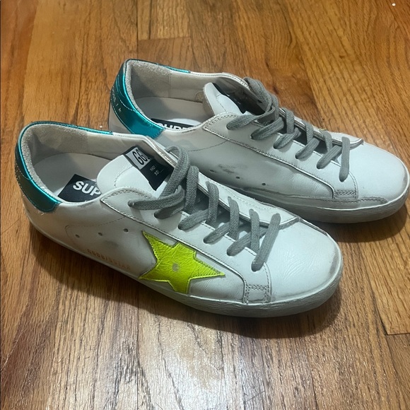 Golden Goose Superstar Sneaker White Yellow Flo Turquoise